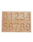 Montessori number counting board with wooden balls