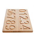 Montessori number counting board with wooden balls