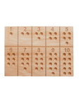 Montessori number counting board with wooden balls