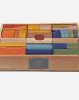 Montessori Toy Wooden Blocks in XL Tray  - 63 pieces- Rainbow