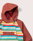 Waterproof kids rain jacket made from recycled material