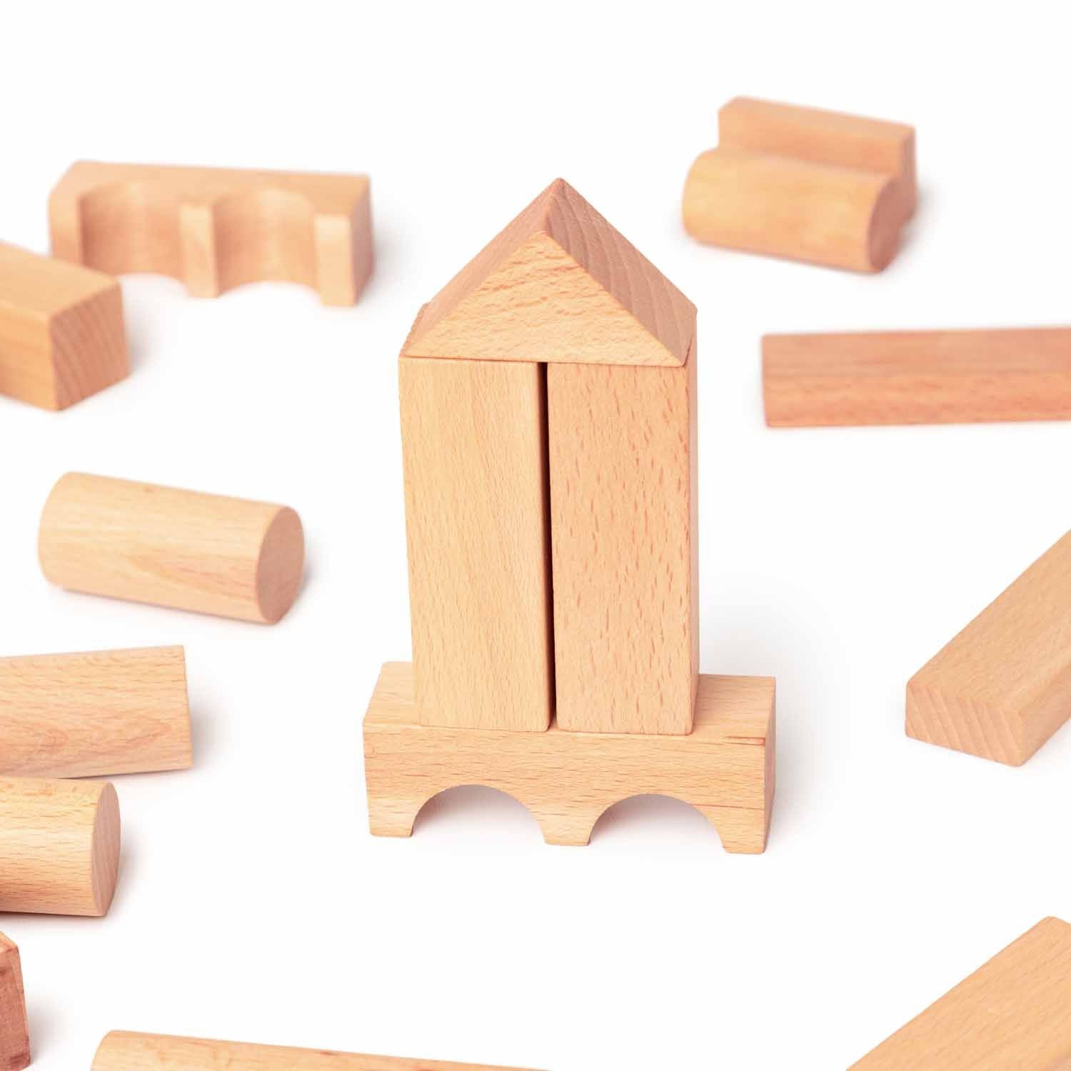 Bauklötze im Sack - 100 Stück natürlich (ab 12 Monate)