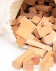 Building blocks in a bag - 100 pieces Natural (from 12 months)