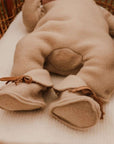 100% Merinowolle Baby Stiefeletten  - Beige