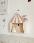 Zirkuskiste aus Holz Vintage Rosa