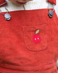 Embroidered Classic Apple Corduroy Jumpsuit - Cheeky Nomads