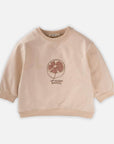 Fruit Embroidered Sweatshirt- Sand - Cheeky Nomads