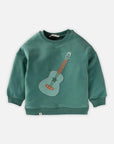 Guitar Embroiderd Sweatshirt - Grün - Cheeky Nomads