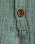 Baby Musselin Overall 100% Baumwolle in Grün- Details