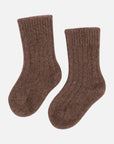 Little Steppe Socken aus Yakwolle in Braun für Babys