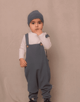 "Natural Waffle" jumpsuit + sweater + Beanie - set of 3 - petrol