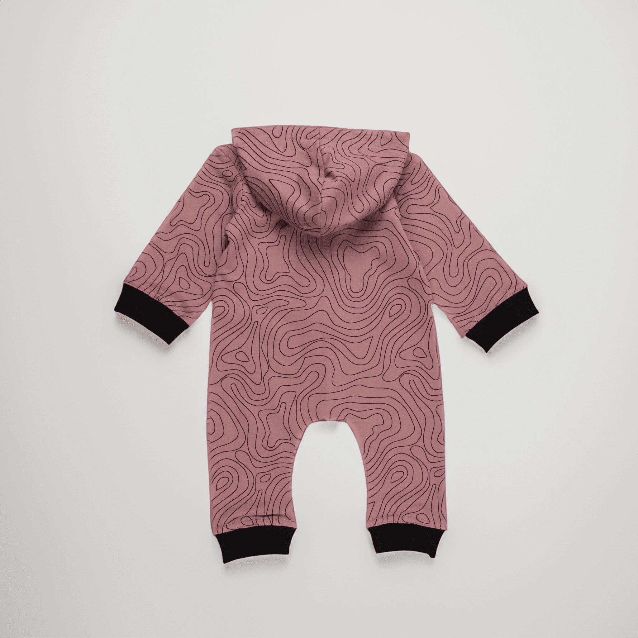 Strampler-Kontur-Print-Hood  für Babys - Rückseite