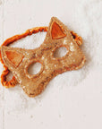 Masque chat doré à paillettes