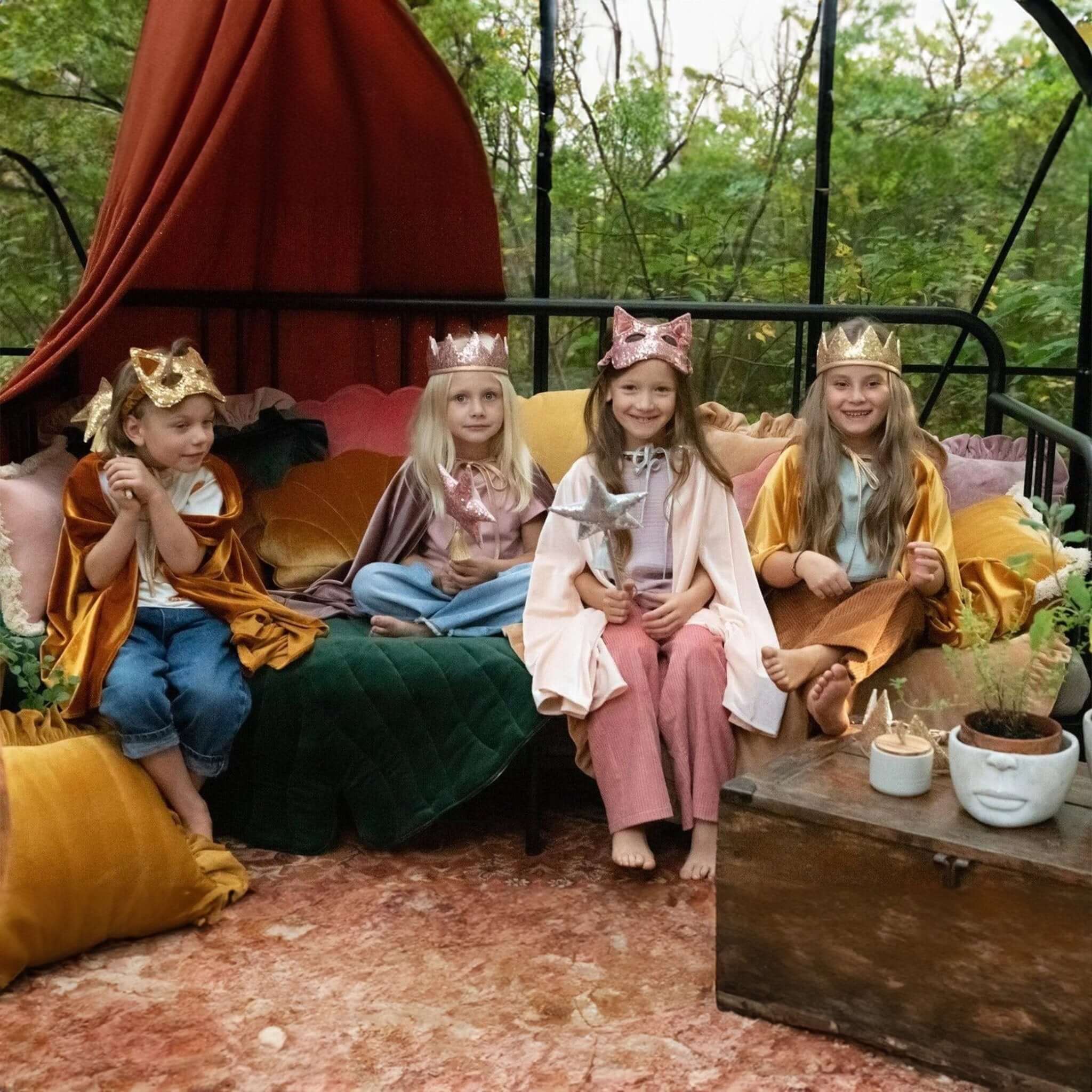 Rosa Katzenmaske mit Pailletten